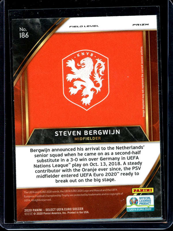 Steven Bergwijn 2020 Panini Select Euro Soccer Field Level Tri Color