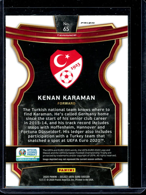 Kenan Karaman 2020 Panini Select Euro Soccer Terrace Silver RC