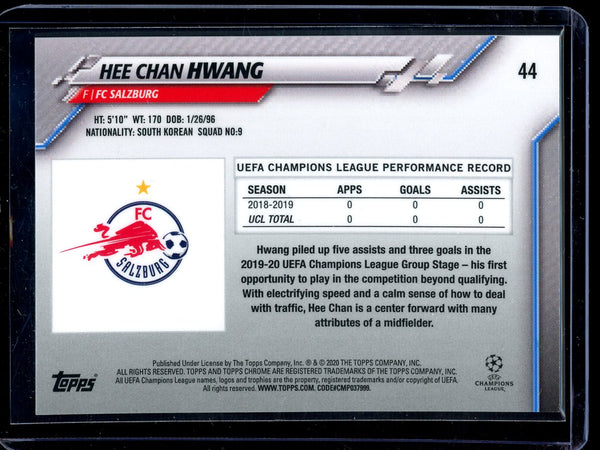 Hee Chan Hwang 19-20 Topps  Chrome UEFA Champions League Speckle Refractor