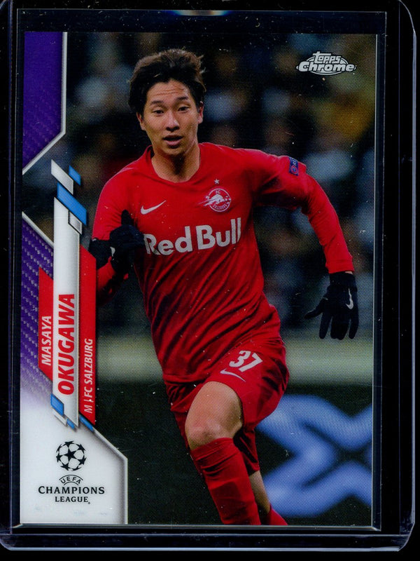 Masaya Okugawa 19-20 Topps  Chrome UEFA Champions League Purple Chrome 188/250