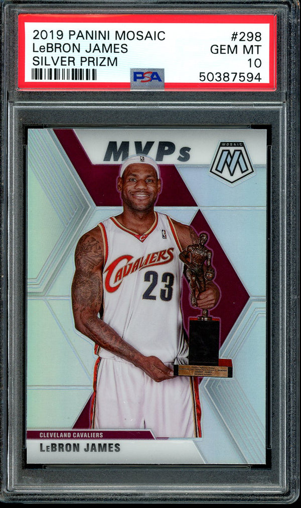 Lebron James 2019-20 Panini Mosaic Silver Prizm PSA 10