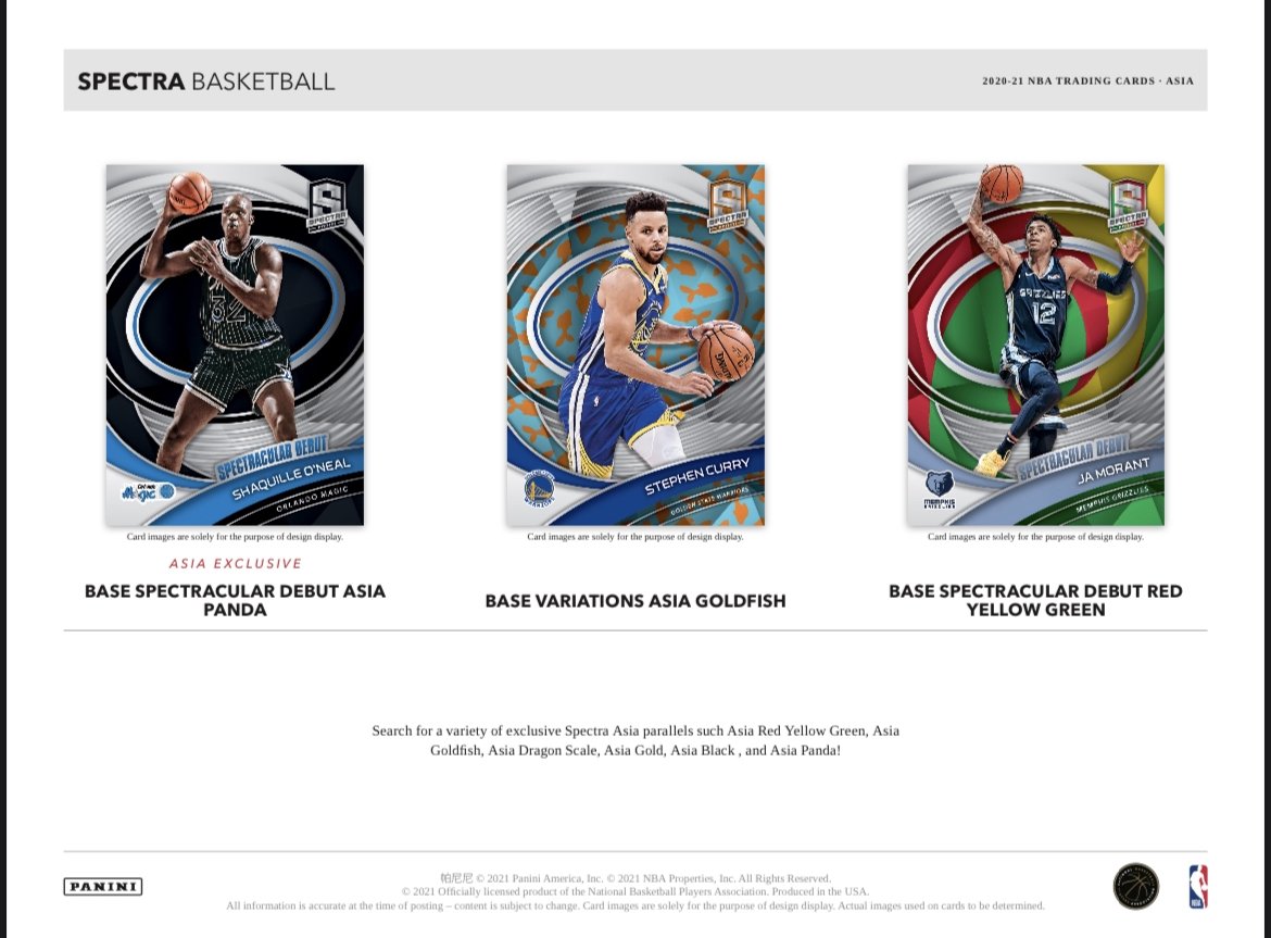 2020/21 Panini Spectra Basketball Asia Tmall Box