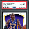 Kobe Bryant 2013-14 Panini Select Prizm PSA 10