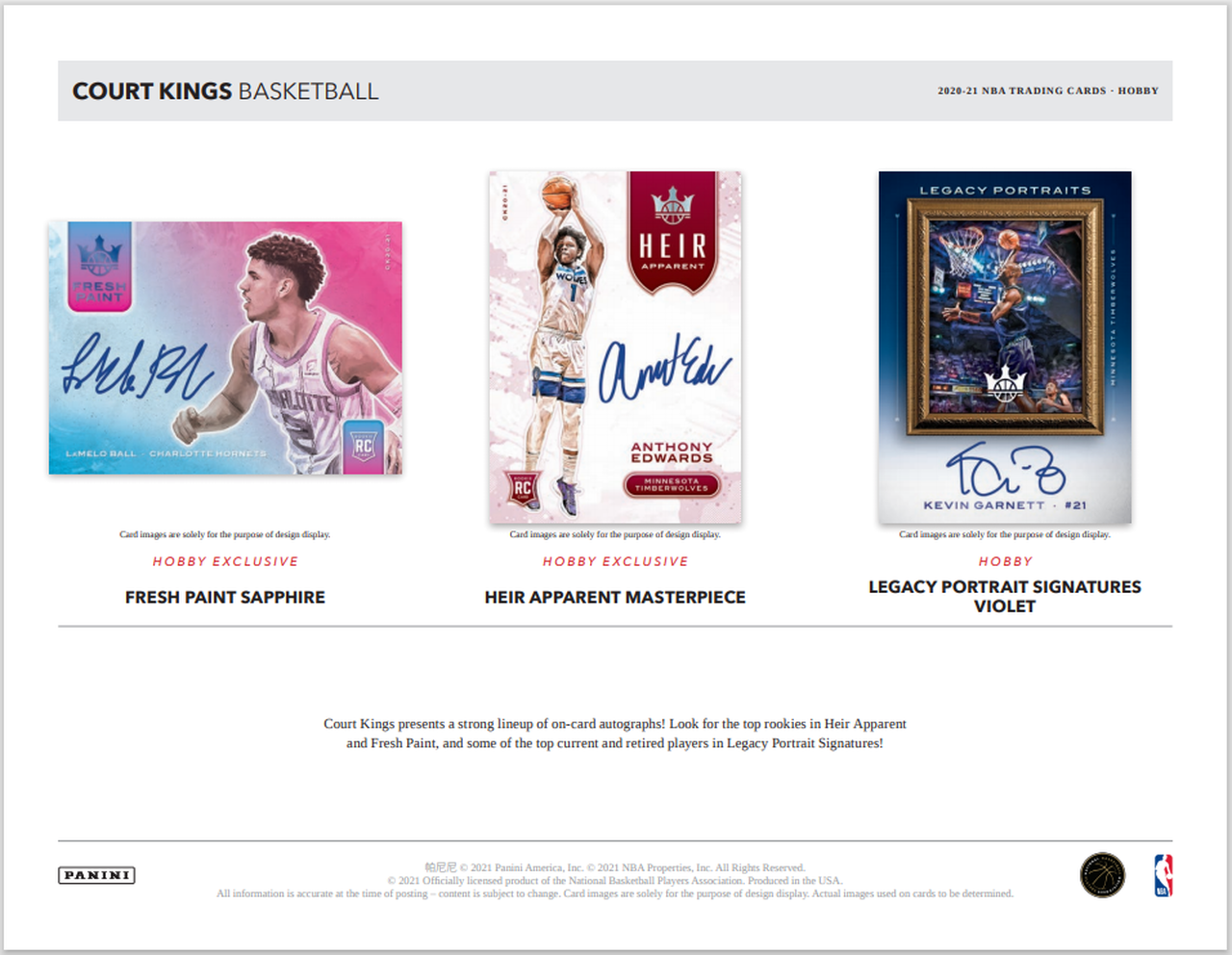 2020/21 Panini Court Kings Basketball Hobby 16 Box Case