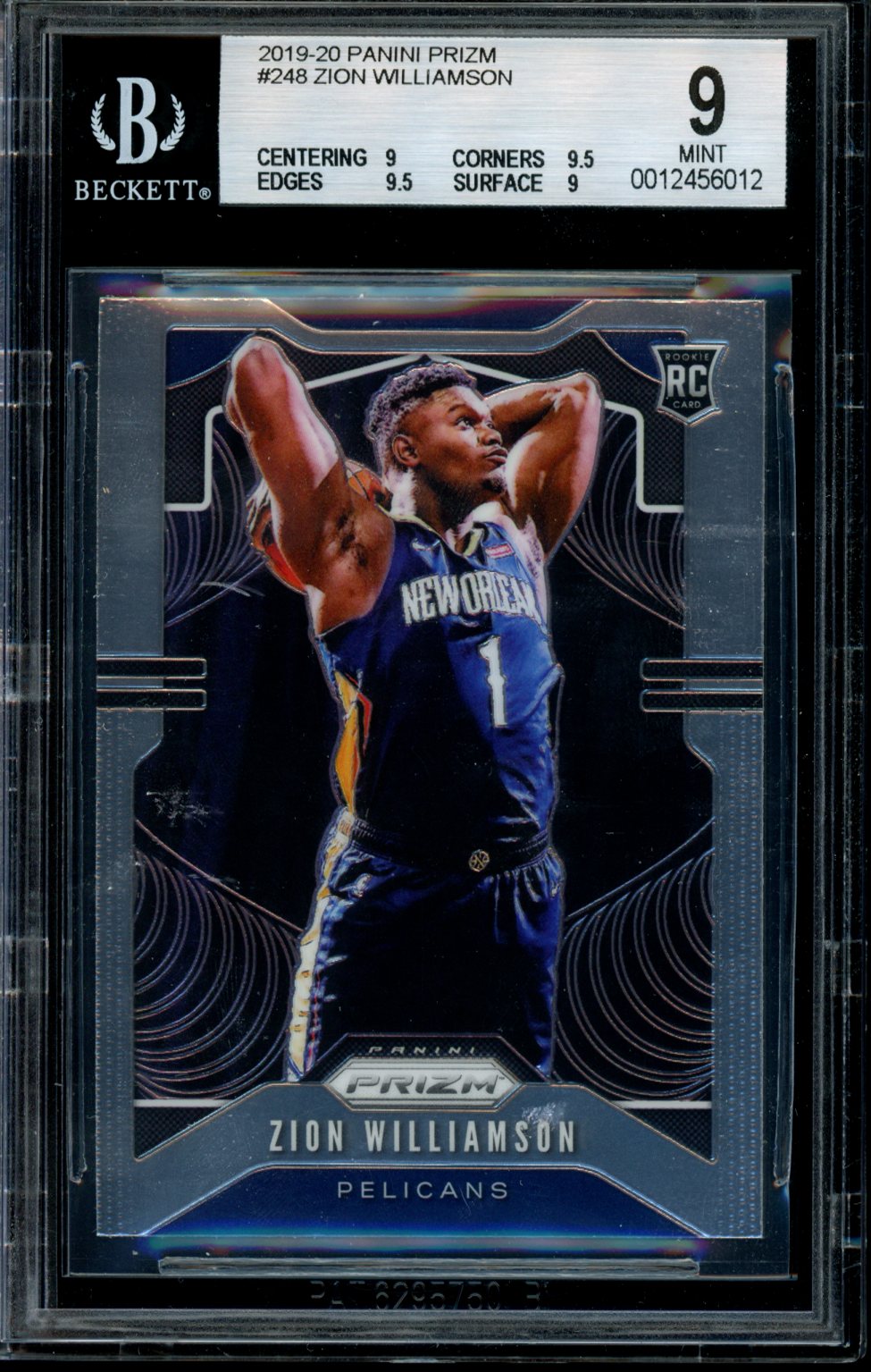 Zion Williamson 2019-20 Panini Prizm RC BGS 9