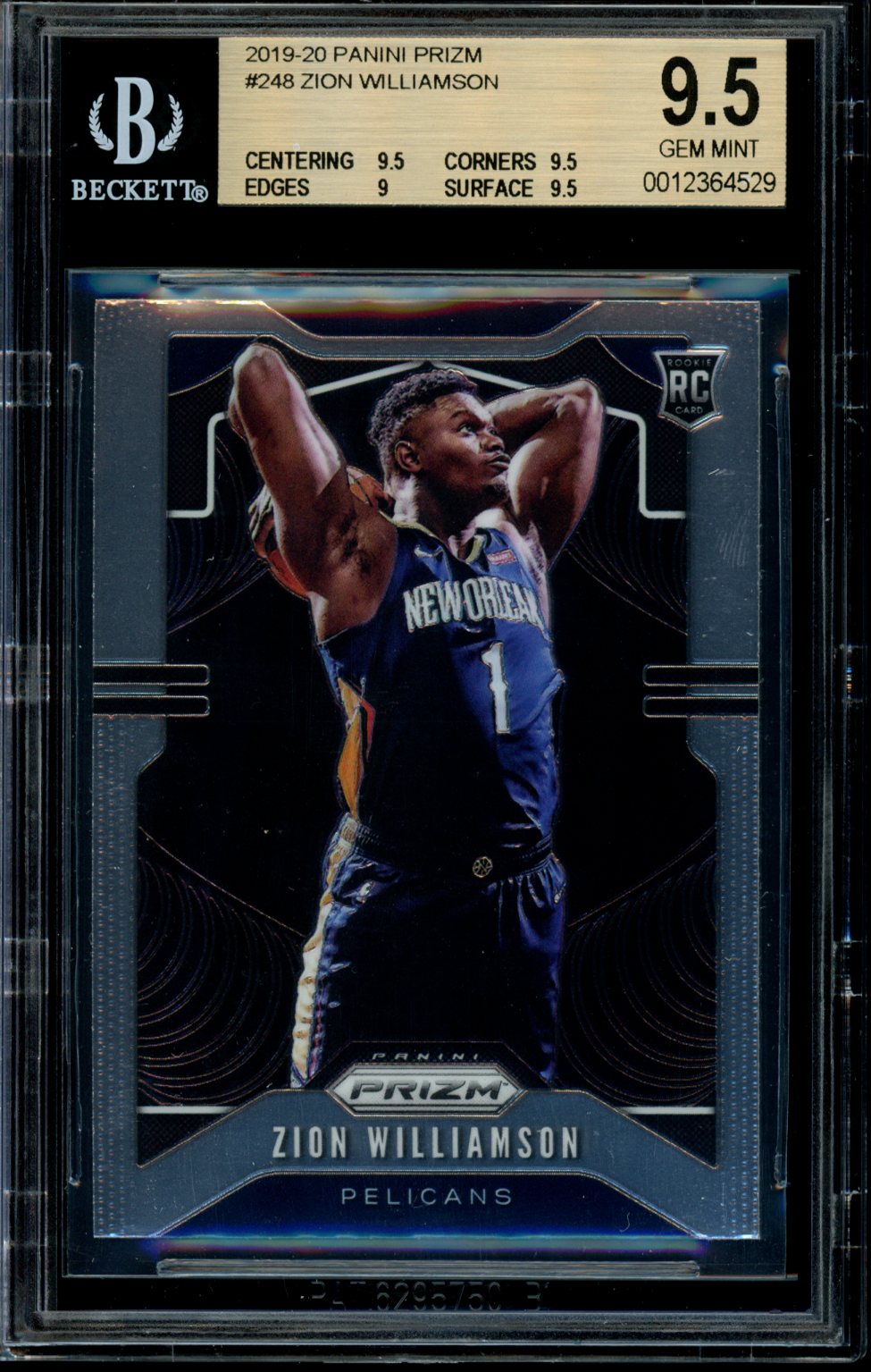 Zion Williamson 2019-20 Panini Prizm RC BGS 9.5