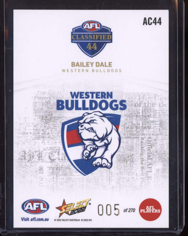 Bailey Dale 2022 Select Footy Stars AFL Classified 05/270
