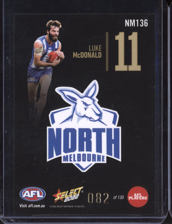 Luke McDonald 2022 Select Footy Stars Midnight Numbers 82/130