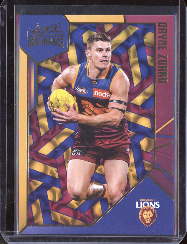 Dayne Zorko 2020 AFL Select Dominance Holographic Parallel 15/350