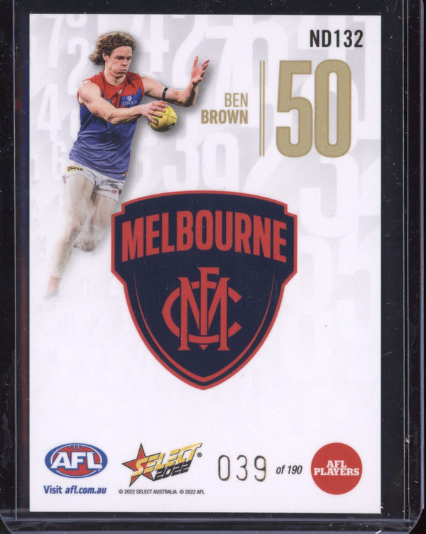 Ben Brown 2022 Select Footy Stars Daylight Numbers 39/190