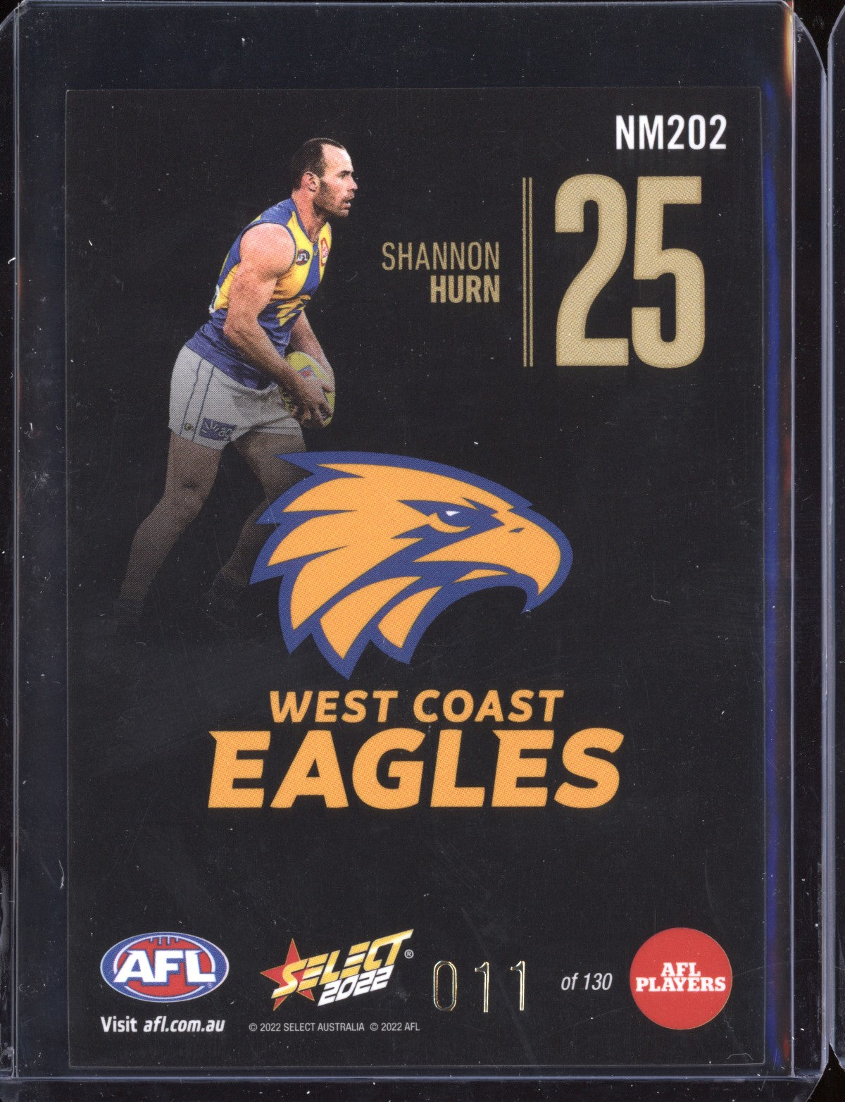 Shannon Hurn 2022 Select Footy Stars Midnight Numbers 11/130