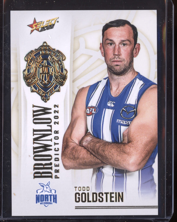 Todd Goldstein 2022 Select Footy Stars Gold Brownlow Predictor 28/185