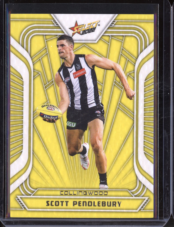 Scott Pendlebury 2022 Select Footy Stars Fractured - Acid  Yellow 124/145