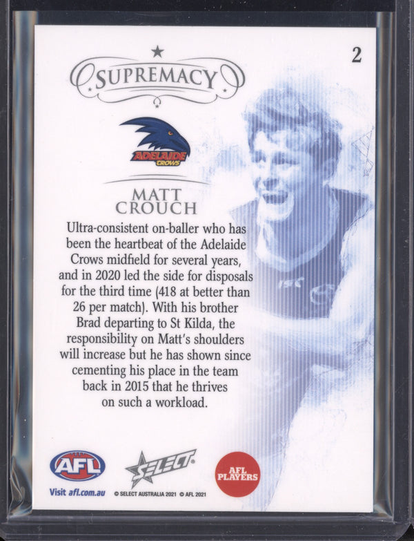 Matt Crouch 2021 AFL Select Supremacy  Base Parallel - Gold 75/90