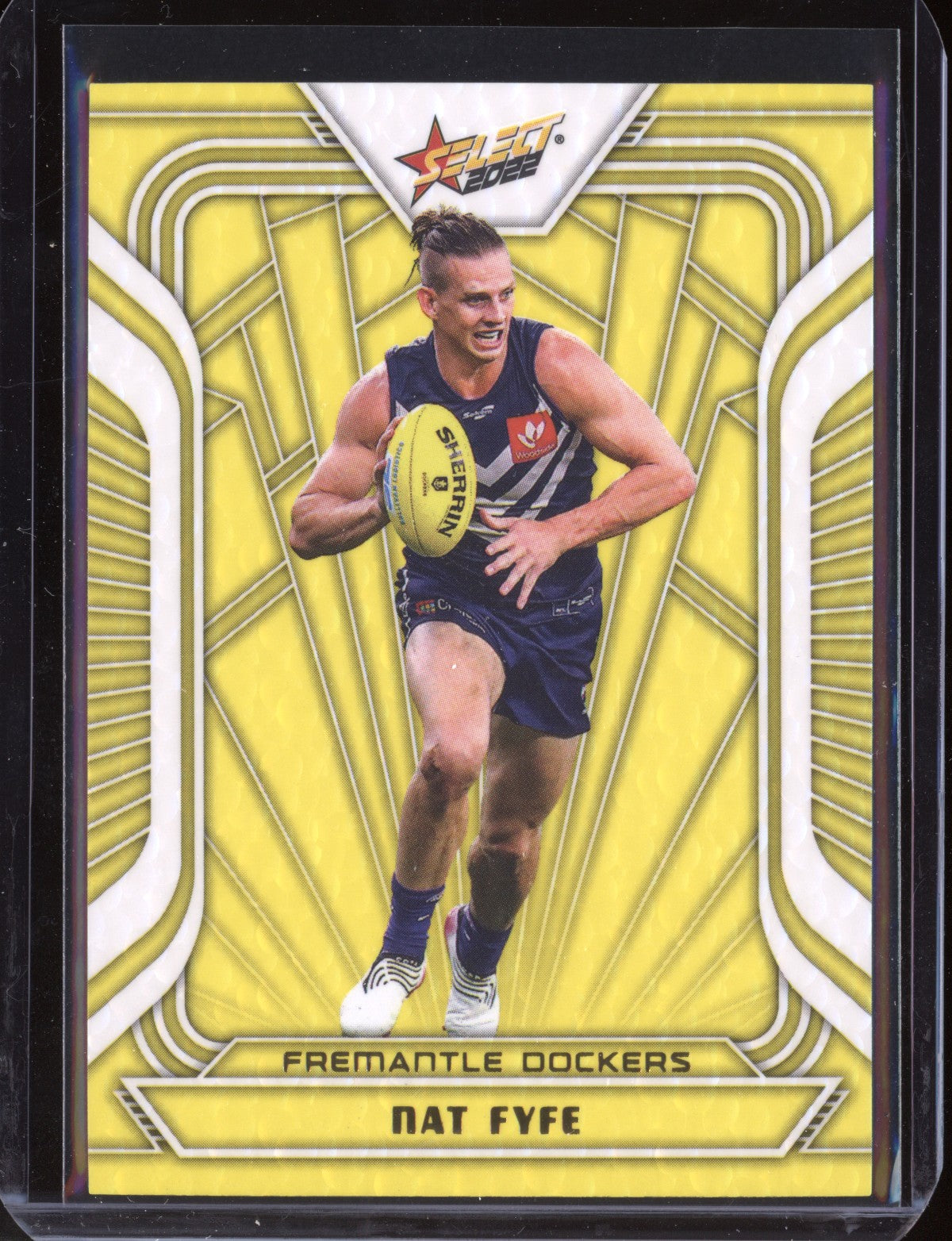 Nay Fyfe 2022 Select Footy Stars Fractured - Acid  Yellow 123/145