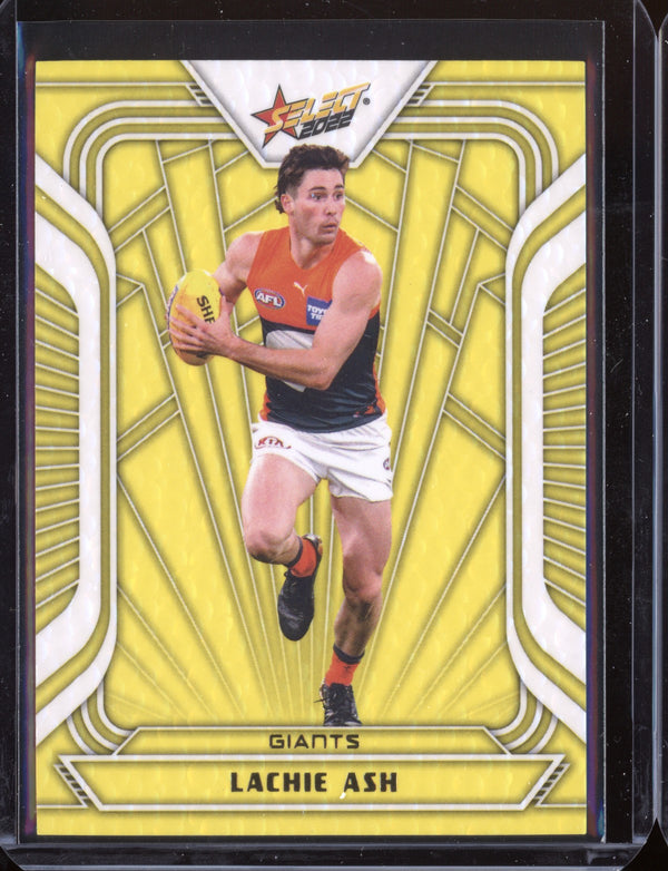 Lachie Ash 2022 Select Footy Stars Fractured - Acid  Yellow 53/145