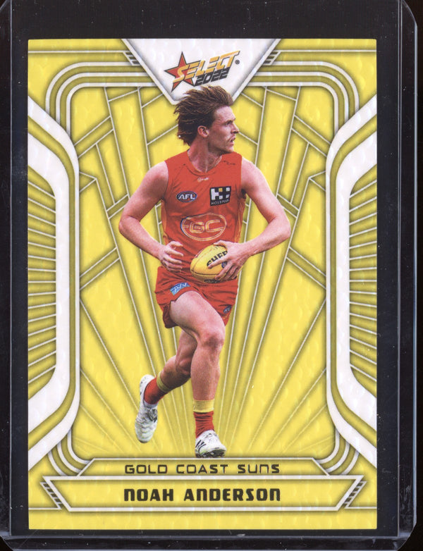 Noah Anderson 2022 Select Footy Stars Fractured - Acid  Yellow 141/145