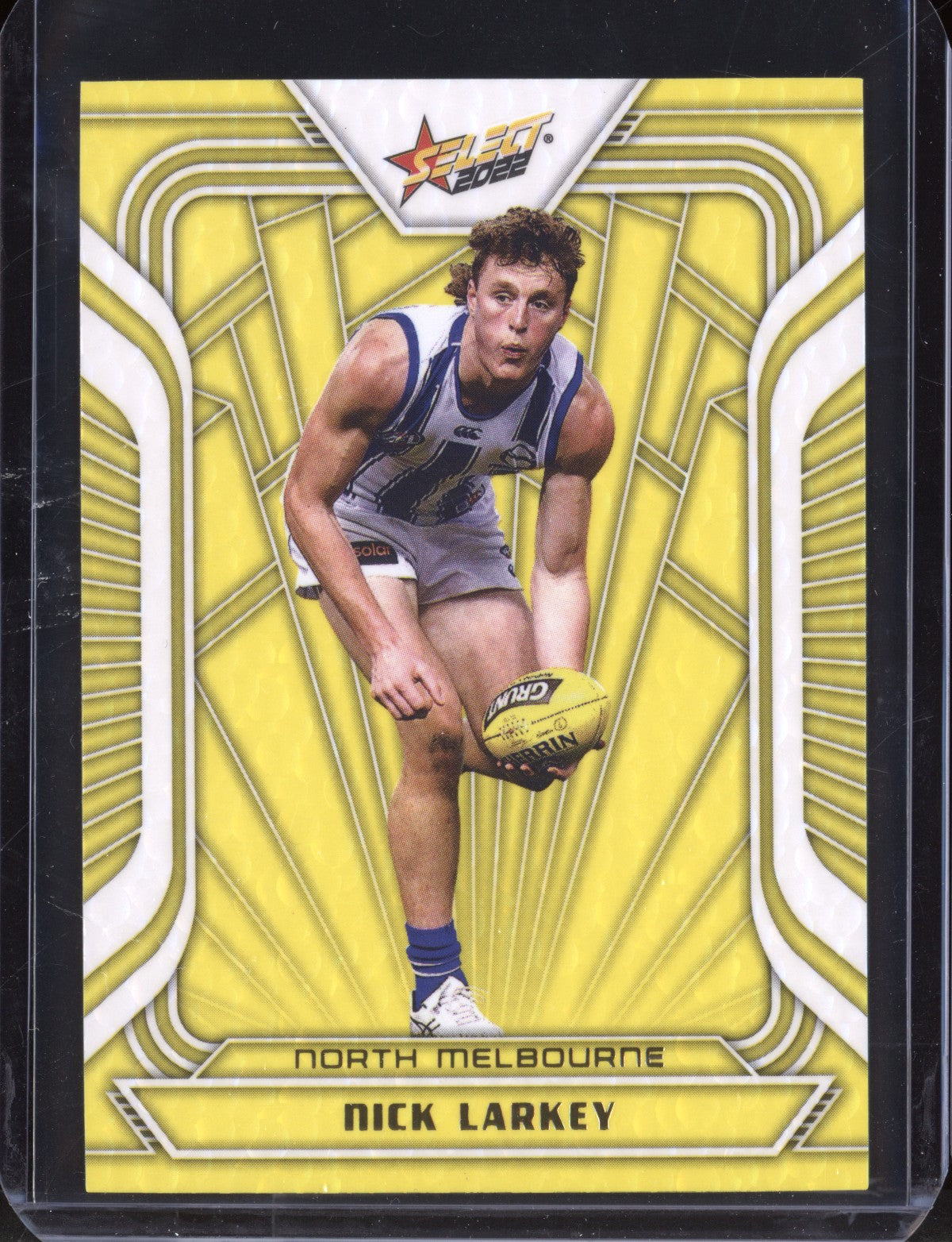 Nick Larkey 2022 Select Footy Stars Fractured - Acid  Yellow 21/145