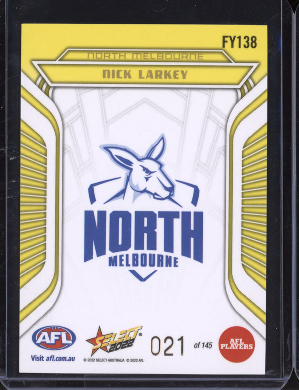 Nick Larkey 2022 Select Footy Stars Fractured - Acid  Yellow 21/145