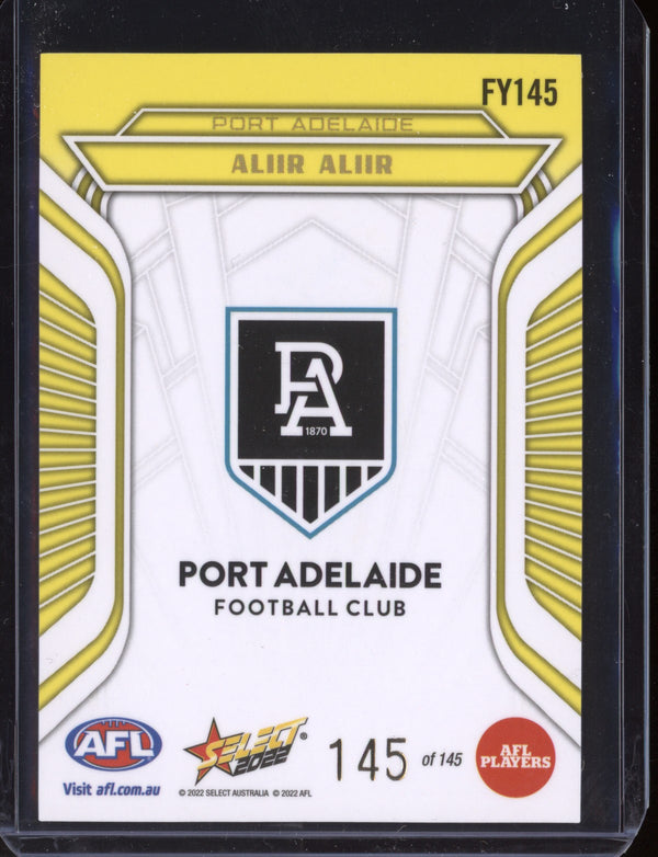 Aliir Aliir 2022 Select Footy Stars Fractured - Acid  Yellow 145/145