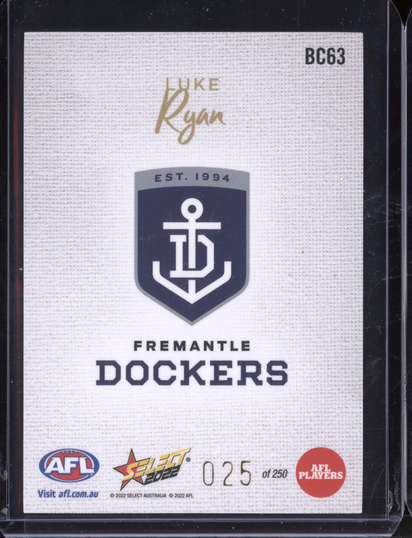 Luke Ryan 2022 Select Footy Stars Blank Canvas 25/250