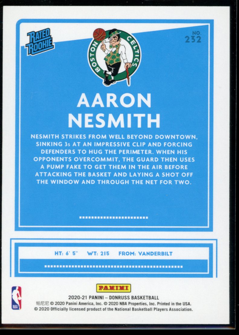 Aaron Nesmith 2020-21 Panini Donruss RC