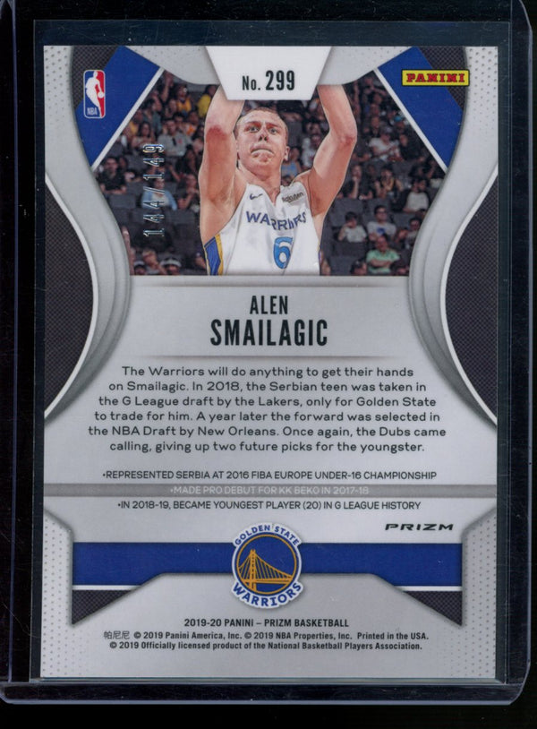 Alen Smailagic 2019-20 Panini Prizm Purple Cracked Ice RC 144/149