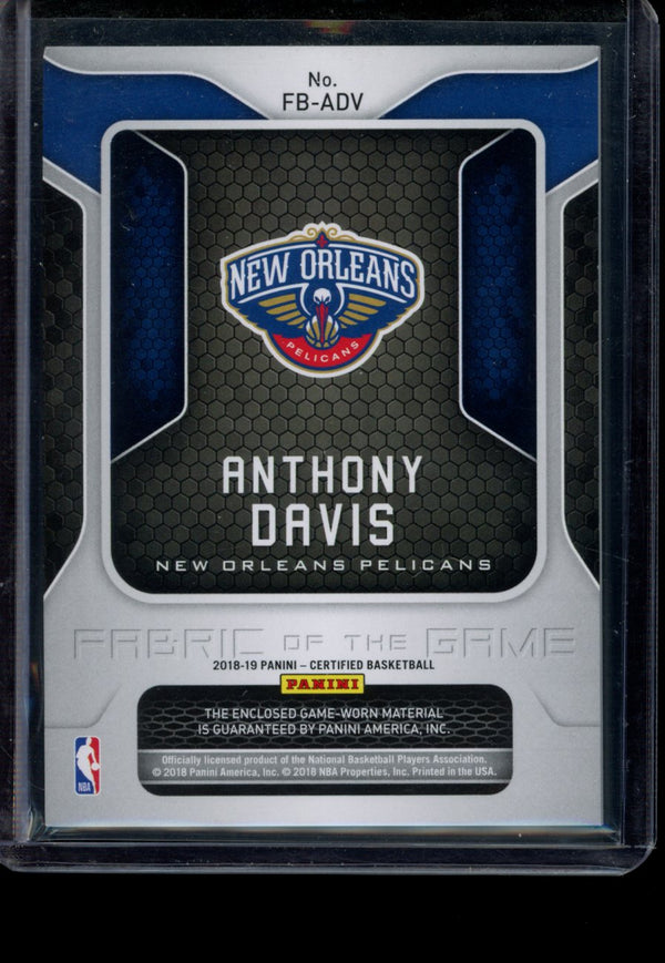 Anthony Davis 2018-19 Panini Certified  Fabric Of the Game 113/149