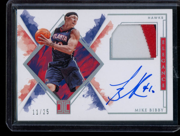 Mike Bibby 2019-20 Panini Impeccable Elegance Patch Auto 11/25