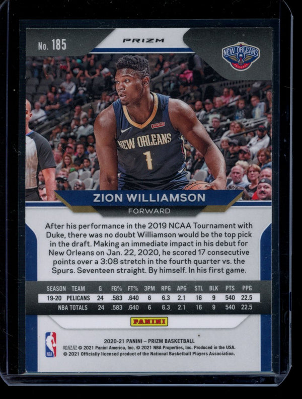 Zion Williamson 2020-21 Panini Prizm Red Wave