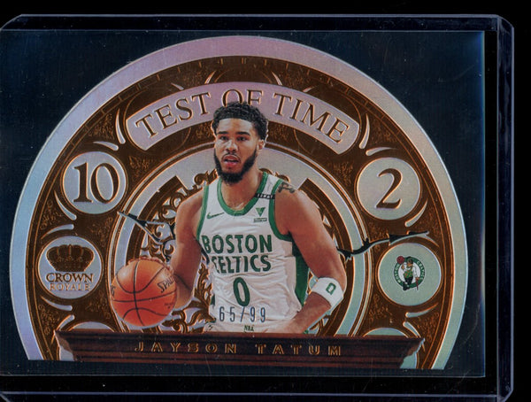 Jayson Tatum 2020-21 Panini Crown Royale Test of Time Stainless Steel 65/99