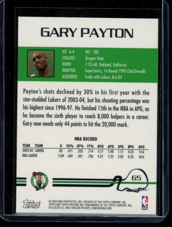 Gary Payton 2004-05 Topps Pristine