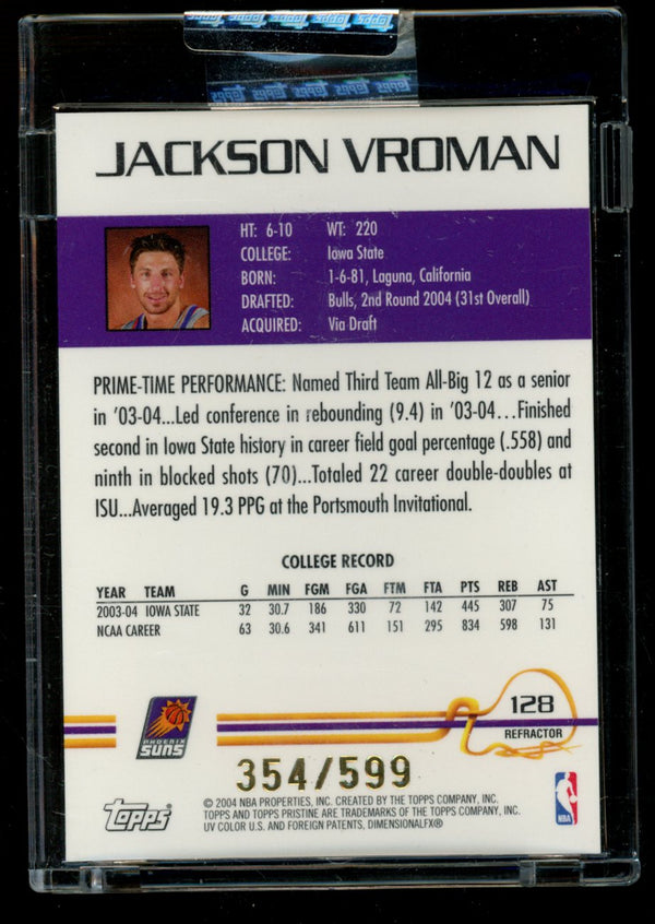 Jackson Vronman 2004-05 Topps Pristine Refractor RC 354/599