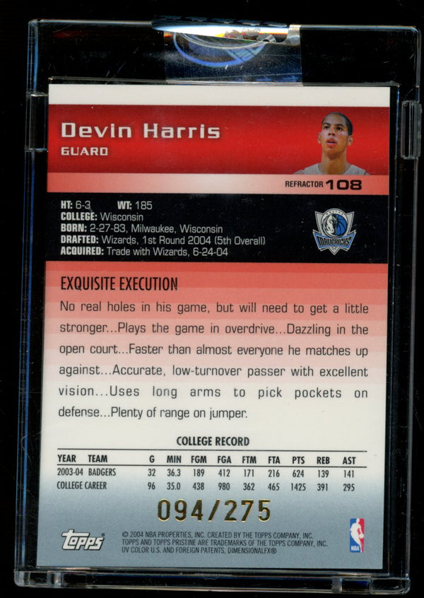 Devin Harris 2004-05 Topps Pristine Refractor RC 94/275