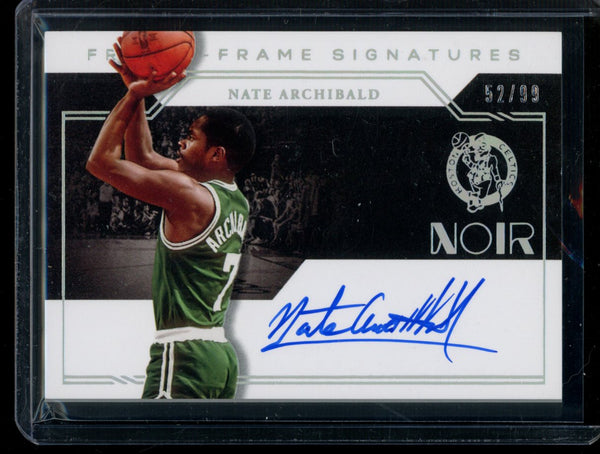 Nate Archibald 2020-21 Panini Noir Freeze Frame Signatures 52/99