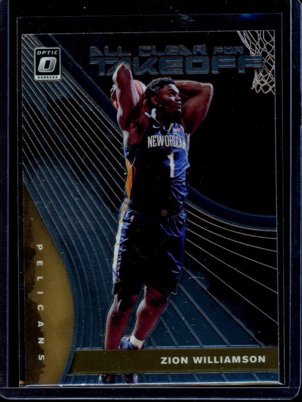 Zion Williamson 2019-20 Panini Optic All Clear For Takeoff RC