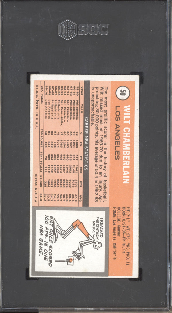 Wilt Chamberlain 1970-71 Topps 50 SGC 5