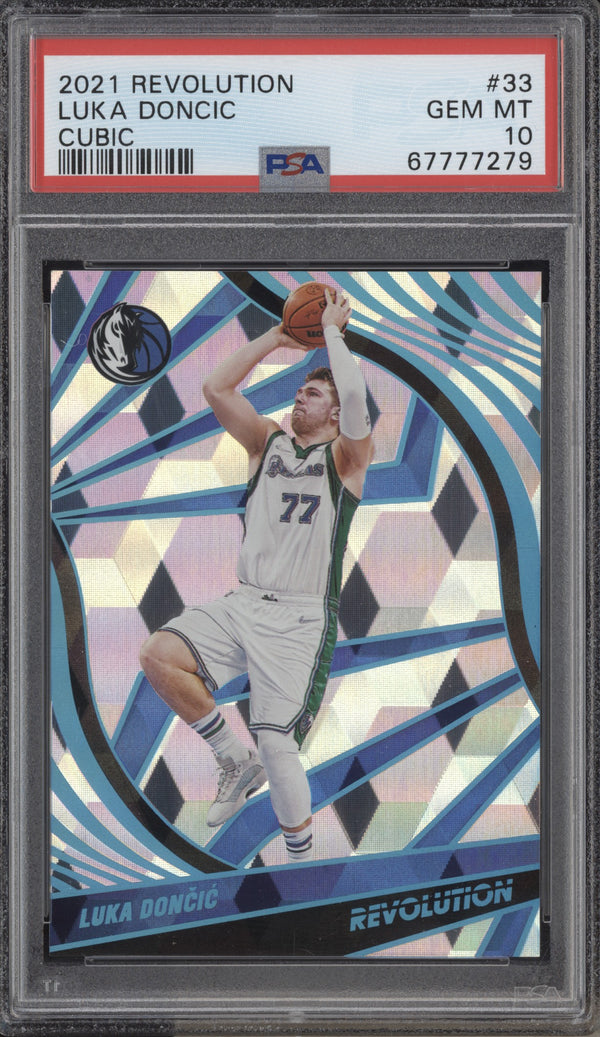 Luka Doncic 2021-22 Panini Revolution 33 Cubic 29/50 PSA 10