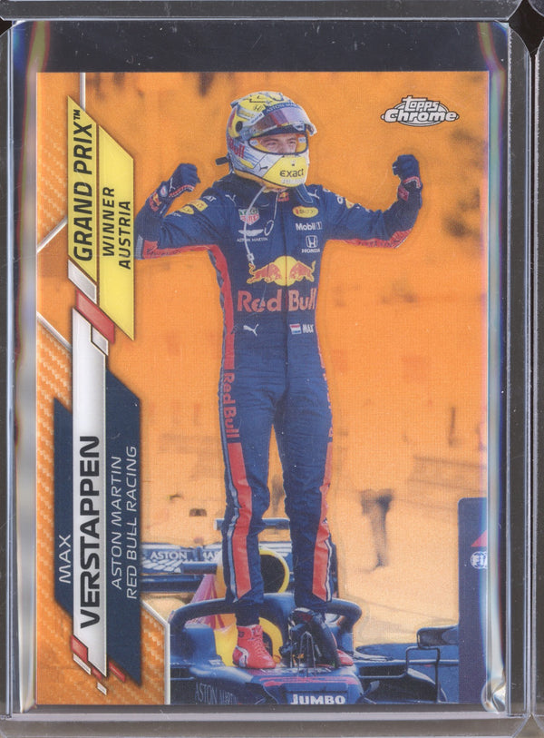 Max Verstappen 2020 Topps Chrome 141 Orange Refractor 09/25