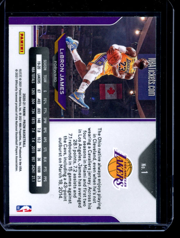 Lebron James 2020-21 Panini Prizm