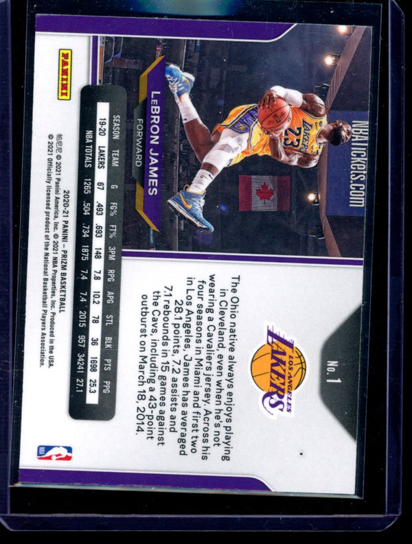 Lebron James 2020-21 Panini Prizm