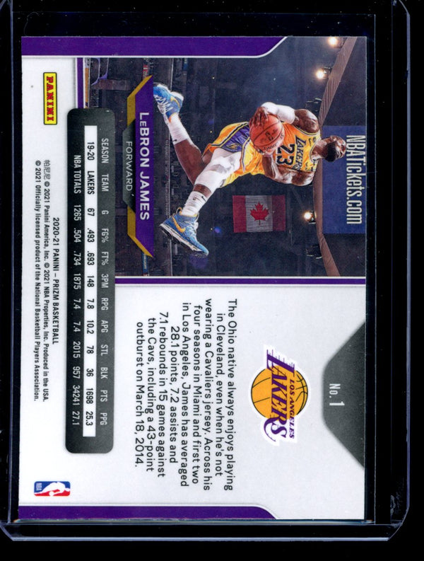 Lebron James 2020-21 Panini Prizm