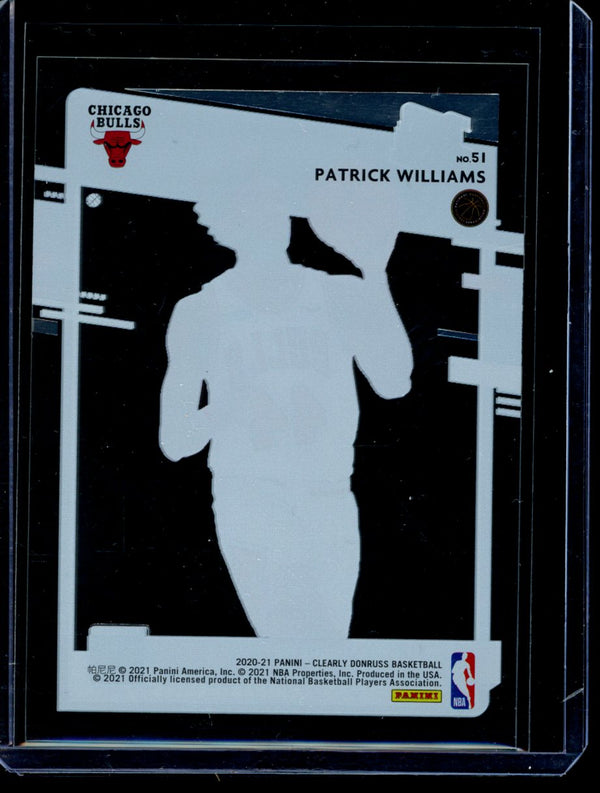 Patrick Williams 2020-21 Panini Clearly Donruss RC