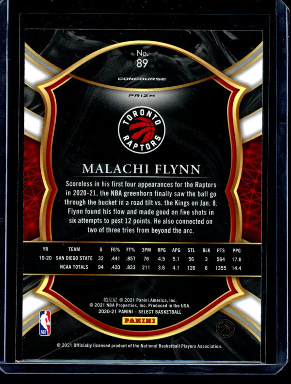 Malachi Flynn 2020-21 Panini Select Disco Concourse RC