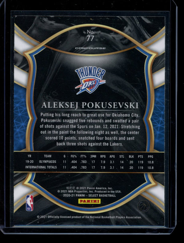 Aleksej Pokusevski 2020-21 Panini Select Concourse RC