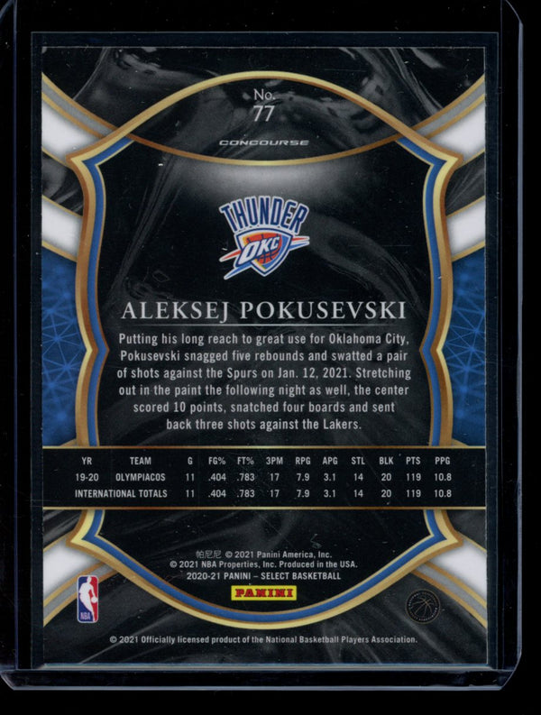 Aleksej Pokusevski 2020-21 Panini Select Concourse RC