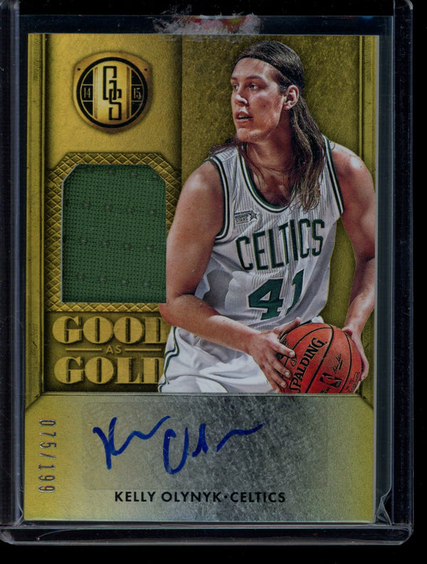 Kelly Olynyk 2014-15 Panini Gold Standard Good as Gold Patch Auto 075/199