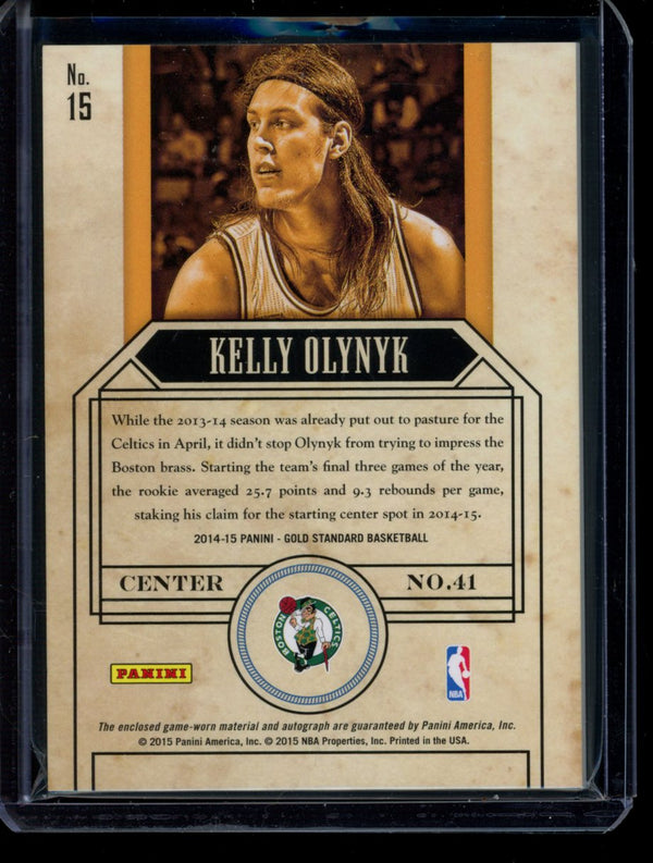 Kelly Olynyk 2014-15 Panini Gold Standard Good as Gold Patch Auto 075/199