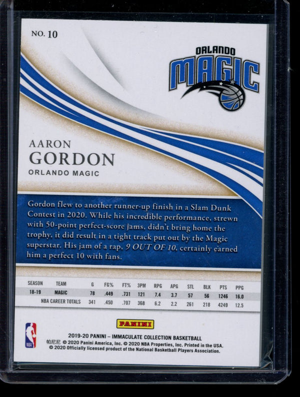 Aaron Gordon 2019-20 Panini Immaculate 98/99