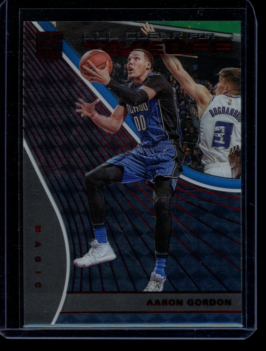 Aaron Gordon 2019-20 Panini Clearly Donruss All Clear For Takeoff Red 15/49